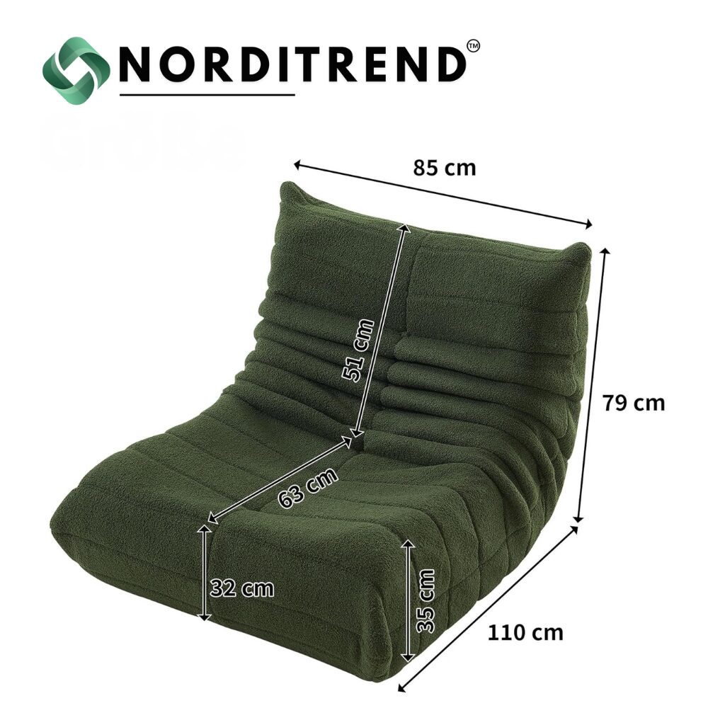 Stavanger Grön bouclé - Bild 6