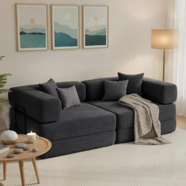 Alvesta 2-sitsig bäddsoffa i chenille